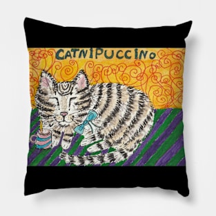 Catnipuccino  cat Pillow