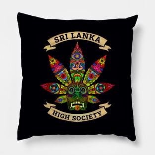 Sri Lanka Ganja Yaka Mask (Devil Mask) High Society iii Pillow