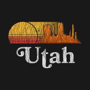 Vintage Retro Utah Mountain Hiking Camping T-Shirt