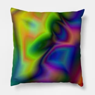 blue green red yellow  texture abstract design Pillow