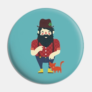 Beard & Kitten Pin