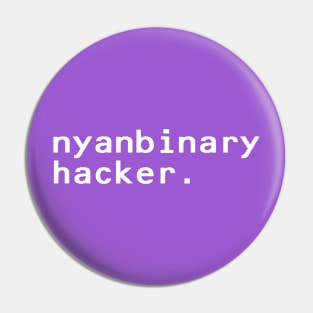 nyanbinary hacker - White Pin