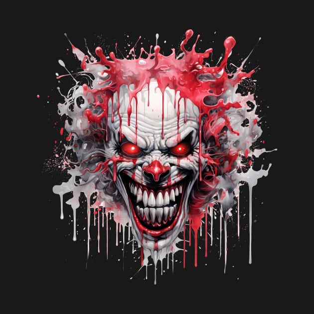 Scary Horror Clown by BisonPrintsCo