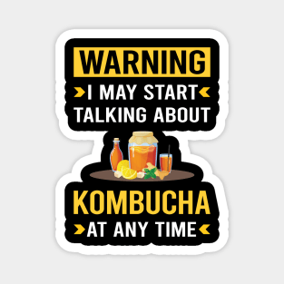 Warning Kombucha Booch Magnet