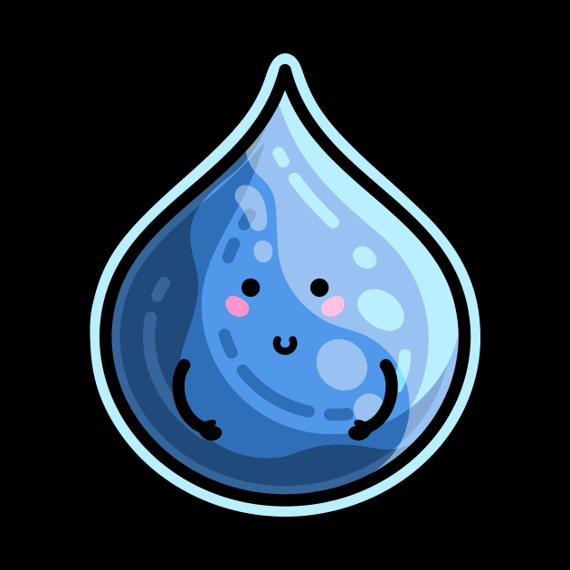 Kawaii Cute Water Droplet by freeves