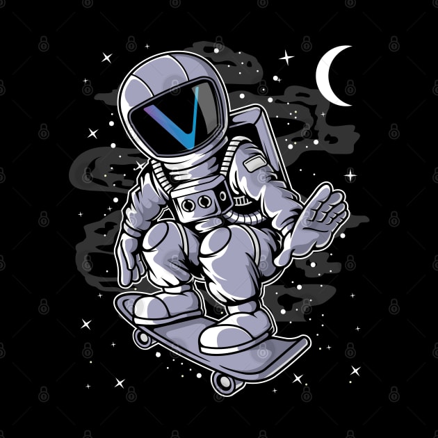 Astronaut Skate Vechain VET Coin To The Moon Crypto Token Cryptocurrency Blockchain Wallet Birthday Gift For Men Women Kids by Thingking About