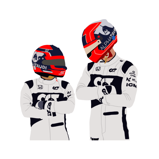 Yuki Tsunoda and Pierre Gasly for Alfa Tauri 2021 by royaldutchness