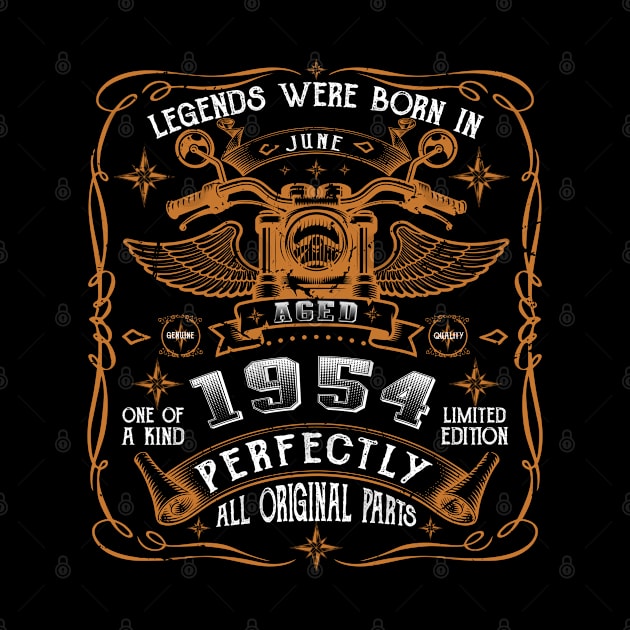 Legends Born in June 1954 69th Birthday Gift by Cartine