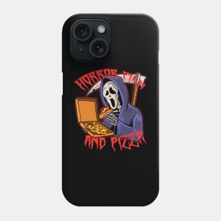 Horror Movie and Pizza ( Creepy Halloween Vibe ) Phone Case