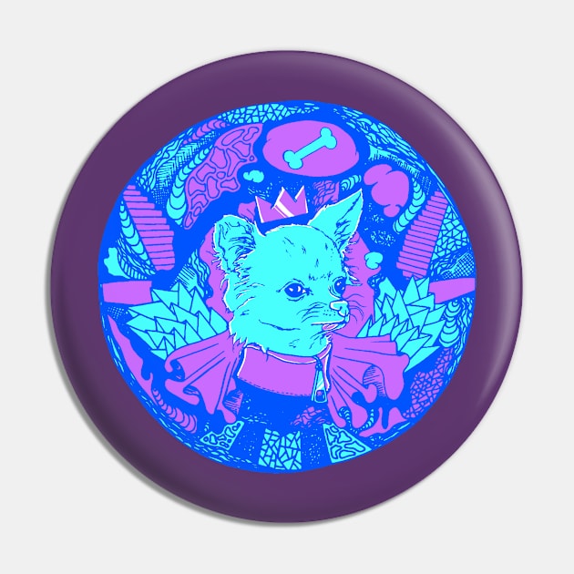 Blue Circle of the Chihuahua Pin by kenallouis