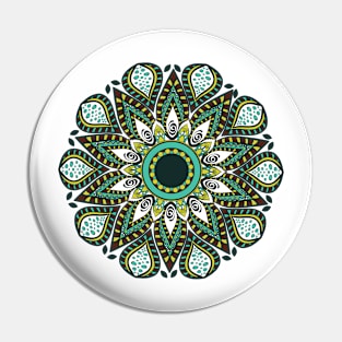 Mandala green Pin