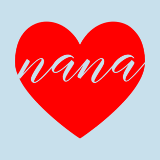 Nana Script Heart T-Shirt