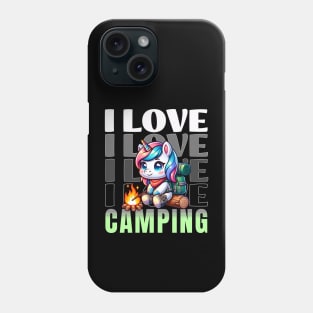 Camping Unicorn: I Love Camping Phone Case