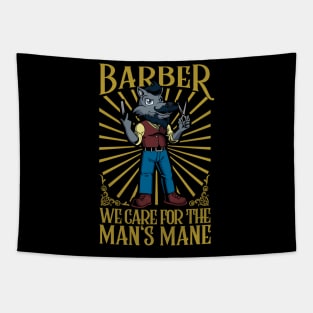 We care for the man's mane - Barbier Tapestry