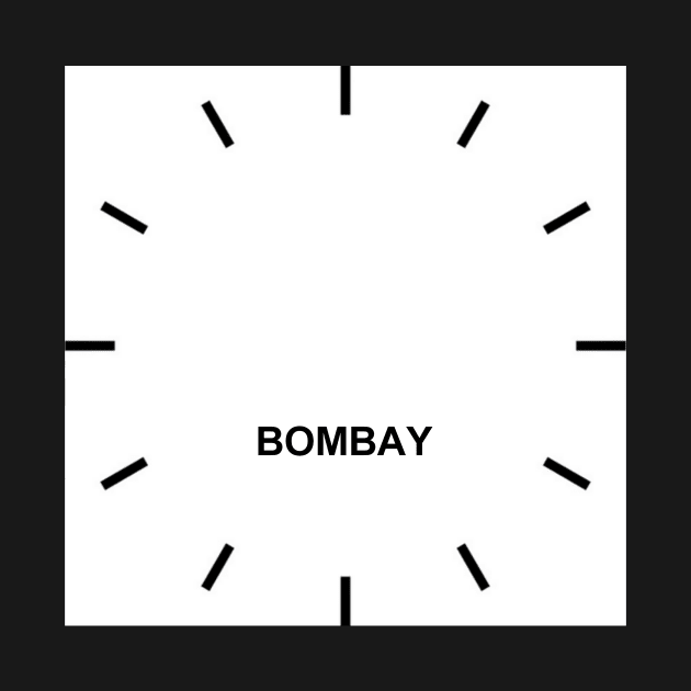 BOMBAY Time Zone Wall Clock by ghjura