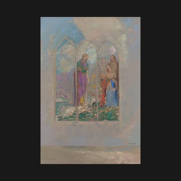 Devotion Near a Red Bush by Odilon Redon by Classic Art Stall