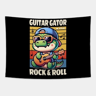 Guitar Gator in Rock and Roll Tapestry