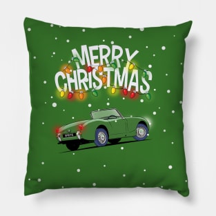 Austin Healey 'Frog Eye' Sprite Christmas Sweater Pillow