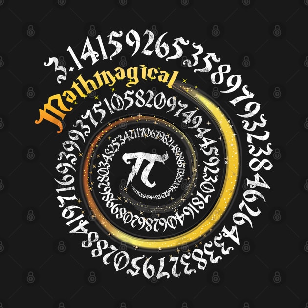 Mathmagical Spiral Pi Wizard Spell Math Geek 3.14 Pi Day Gift by andzoo