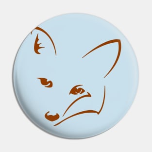 Friendly Fox Face Pin
