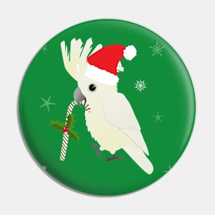 A cute Christmas umbrella cockatoo Pin