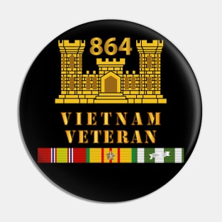 864th Engineer Battalion - ENG Branch - Vietnam Vet w VN SVC Pin