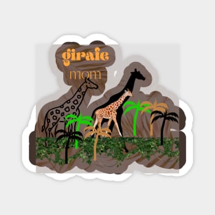 giraffe mom t shirt design Magnet