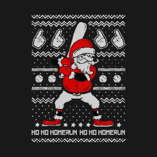 santa baseball ugly christmas by crackdesign