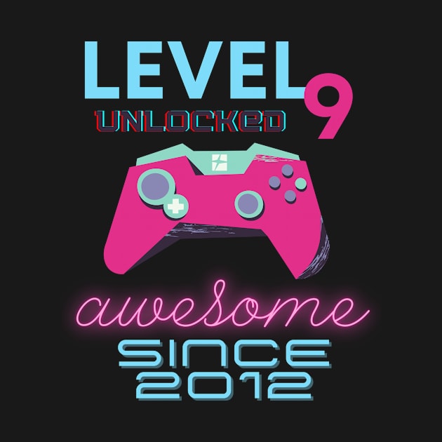 Level 9 Unlocked Awesome 2012 Video Gamer by Fabled Rags 