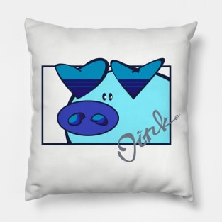 Oink blue Pillow