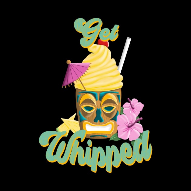 Get Whipped Tropical Tiki Mug with Pineapple Dessert by ksrogersdesigns