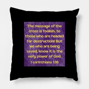 Bible Verse 1 Corinthians 1:18 | Christian Pillow