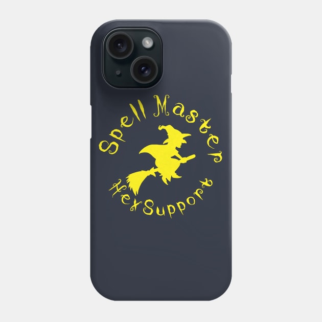 Spell Master Hex Support Halloween Tech Support Phone Case by AHBRAIN