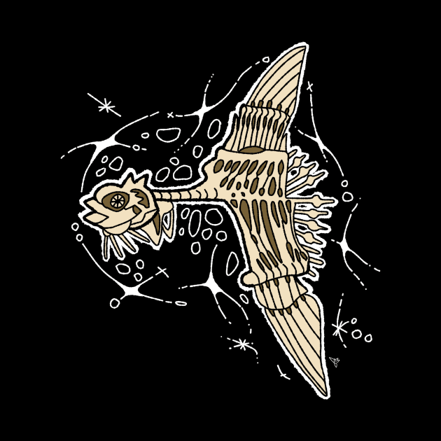 Ocean sunfish, our largest boney boy. by GusDrawsThings