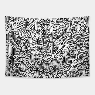 Abstract Ink Drawing #3 Tapestry