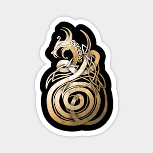 Ivory Norse Interlaced Dragon Magnet