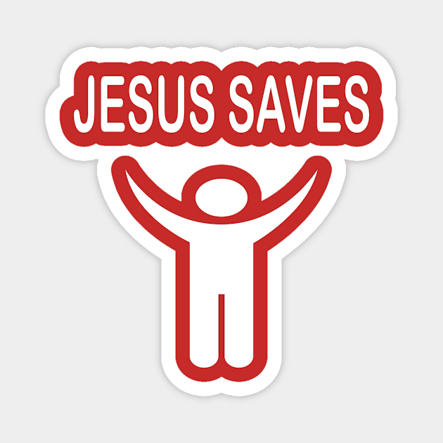 Jesus Saves Magnet by JevLavigne