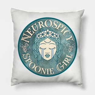 Neurospicy Spoonie Girl Depression Pillow