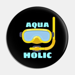 Aquaholic - Swimming Pun Pin