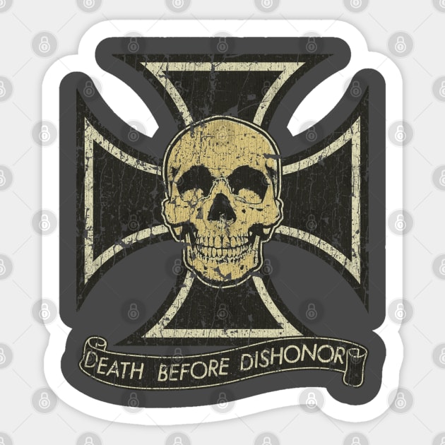 Parche para ropa calavera death before dishonor