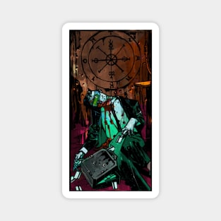 The Wheel of Fortune (Cyberpunk Tarot) Magnet