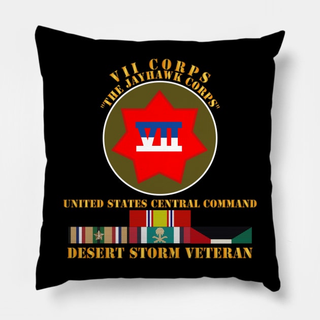 VII Corps - US Central Command - Desert Storm Veteran Pillow by twix123844