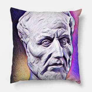 Plotinus Pink Portrait | Plotinus Artwork 7 Pillow