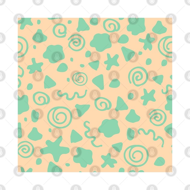 Pink and mint simple shapes by Happycactus