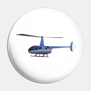 Light Blue and Yellow Helicopter Pin