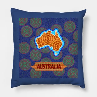 Australian dot art Pillow