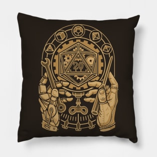 Clockwork D20 Pillow