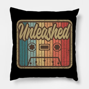 Unleashed Vintage Cassette Pillow