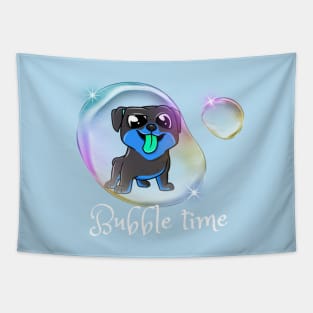 Bubble Time Puppy Tapestry