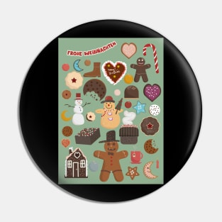 Cute Christmas Postcards - Cute Christmas Illustration - christmas cookies illustration Pin